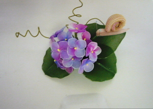 メッシュの紫陽花